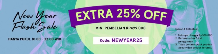 New Year Flash Sale Extra 25% Off