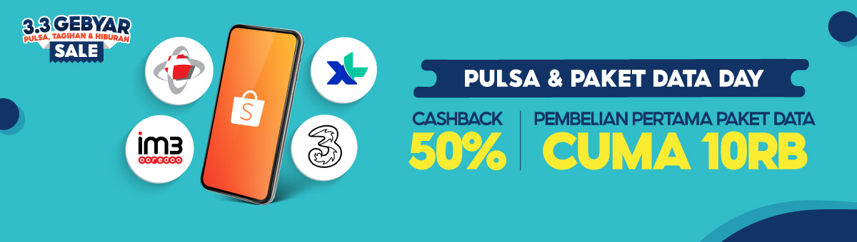 Pulsa & Paket Data Day Cashback Hingga 50%